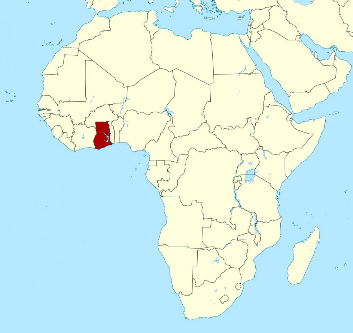 harta e afrikës treguar gana