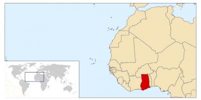 Gana vendndodhjen në hartë të botës